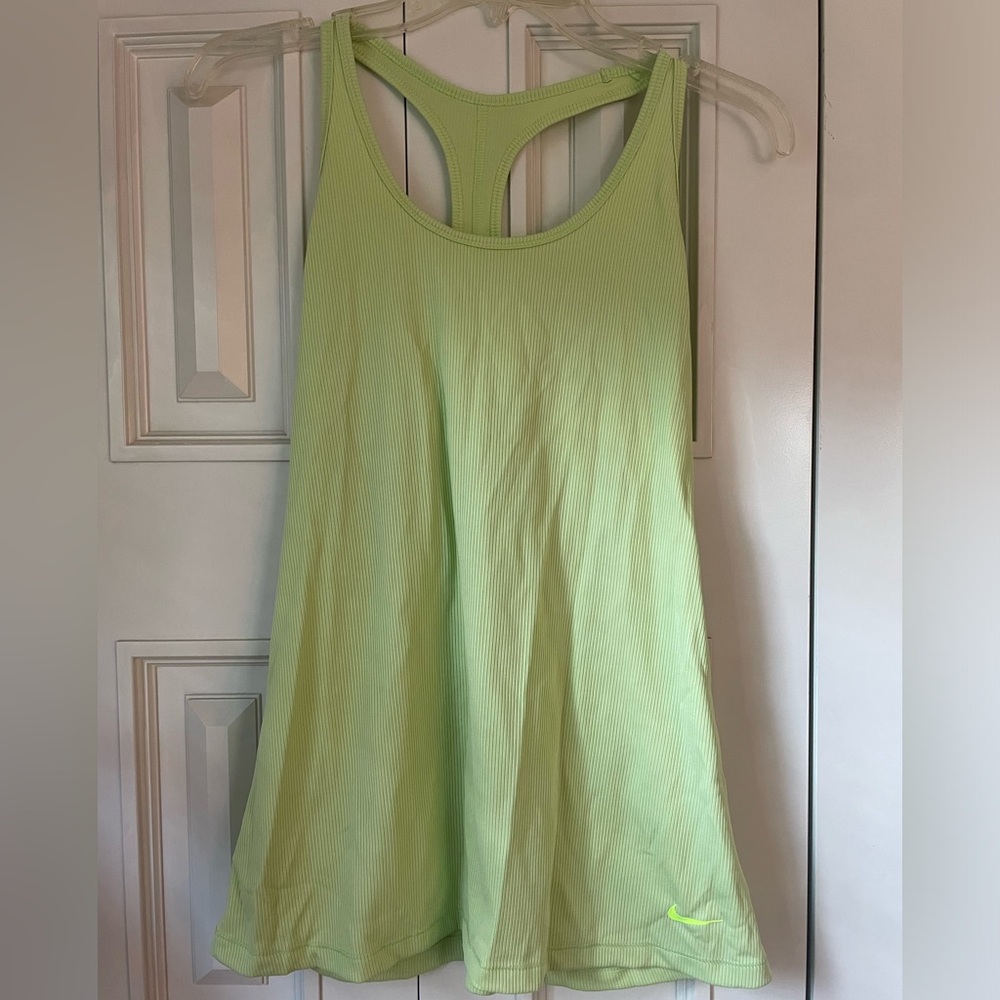 Nike Drifit slim fit tank, lime green, XL, like new